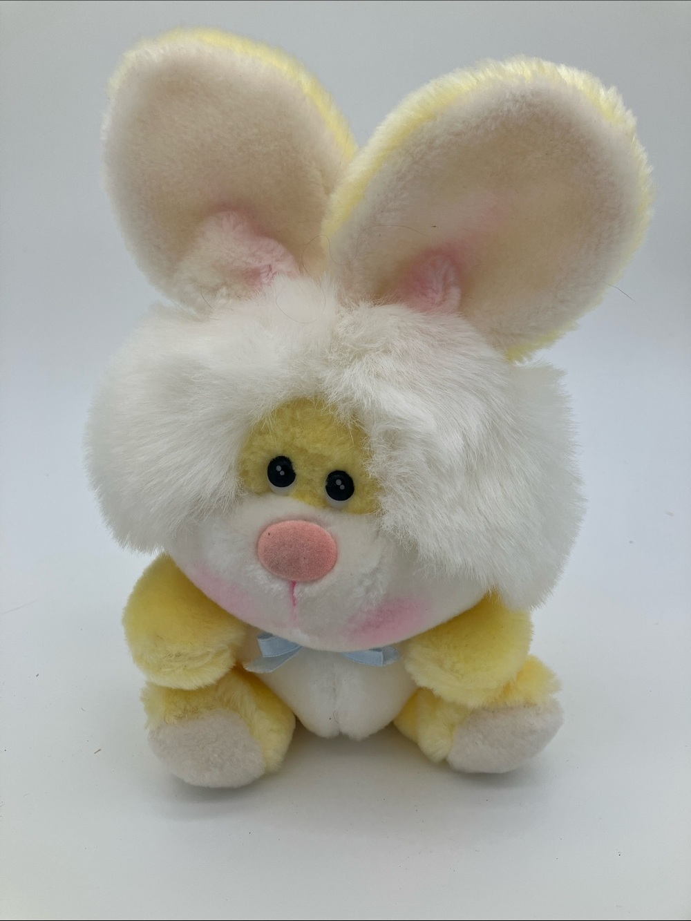 1986 24K Polar Puff Mighty Star Yellow Bunny Plush Vintage Stuffed Animal